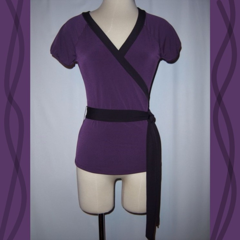 NWT The LIMITED Plum Wrap Style Shirt Size XSmall